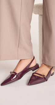 Ilie Flat - Mulberry Patent