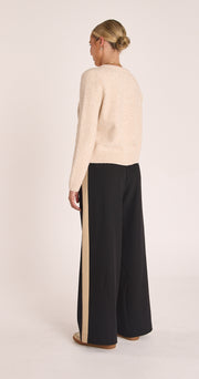 Andie Pant - Black Camel Stripe