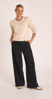 Andie Pant - Black Camel Stripe