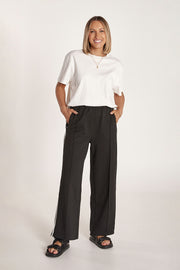 Noah Cropped Pant - Black Stripe