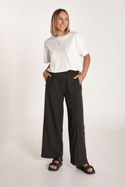 Noah Cropped Pant - Black Stripe