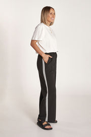 Noah Cropped Pant - Black Stripe