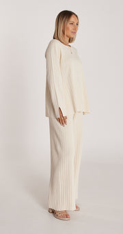 Eden Knitted Pant - Cream