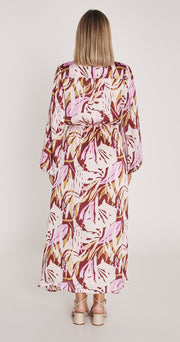 Anya Dress - Berry Floral