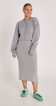 Jasper Knitted Skirt - Grey