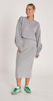 Jasper Knitted Skirt - Grey