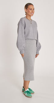 Jasper Knitted Skirt - Grey