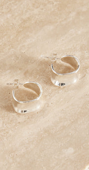 Bella Hoop Earrings - Silver