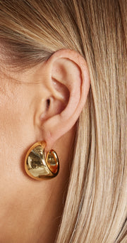 Lily Hoop Earrings - Gold