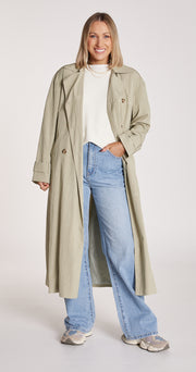 Summer Trench Coat - Sage