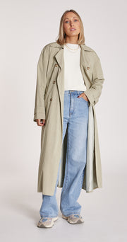 Summer Trench Coat - Sage