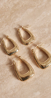 Violet Hoop Earrings 2 Pack - Gold