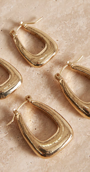 Violet Hoop Earrings 2 Pack - Gold