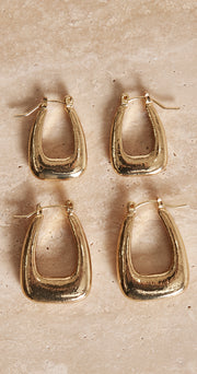 Violet Hoop Earrings 2 Pack - Gold
