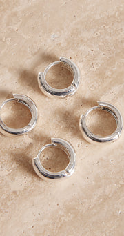Sienna Hoop Earrings 2 Pack - Silver