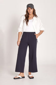 Noah Cropped Pant - Navy Stripe