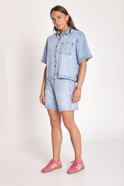 Grace Denim Shirt - Capri Blue