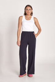 Noah Wide Pant - Navy Stripe