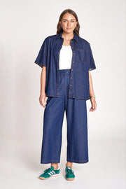 Arlo Cropped Pant - Dark Blue