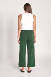 Noah Cropped Pant - Green Stripe