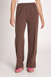 Noah Wide Pant - Chocolate Cream Stripe