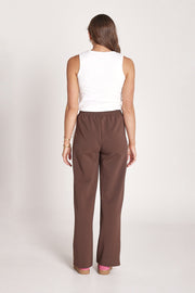 Noah Wide Pant - Chocolate Cream Stripe