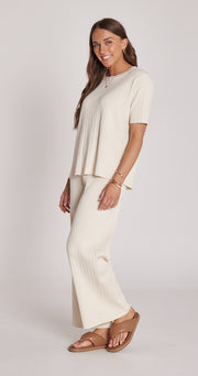 Eden Knitted Pant - Cream