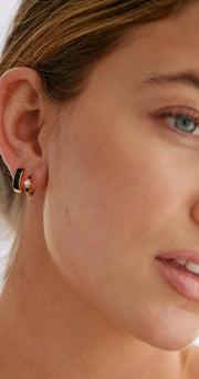 Sola Hoop Earrings 2 Pack - Gold & Black
