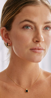 Sola Hoop Earrings 2 Pack - Gold & Black