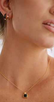 Sola Hoop Earrings 2 Pack - Gold & Black