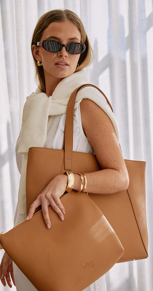 Lenny Everyday Tote Bag Light Tan – Feather Noise