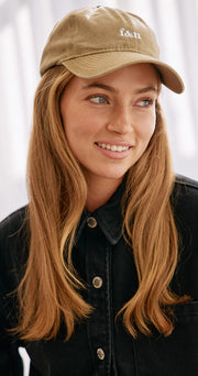 Gigi Washed Denim Cap - Beige