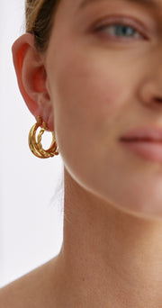 Esther Hoop Earrings 2 Pack - Gold