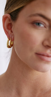 Violet Hoop Earrings 2 Pack - Gold
