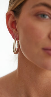Layla Large Hoop Earrings - Silver