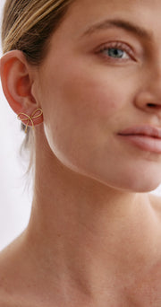 Jaz Bow Earrings - Gold
