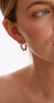Ebony Hoop Earrings - Gold