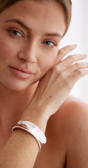 Brooke Molten Bangle - Silver