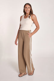 Noah Wide Pant - Camel Stripe