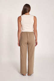 Noah Wide Pant - Camel Stripe