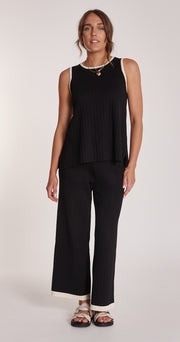 Eden Knitted Pant - Black & Cream