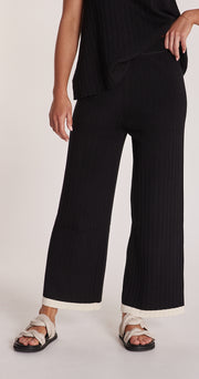 Eden Knitted Pant - Black & Cream