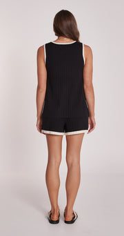 Eden Knitted Short - Black & Cream