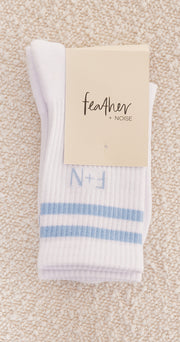 Core Stripe Socks - Blue & White