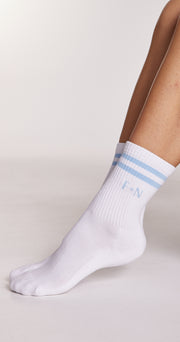 Core Stripe Socks - Blue & White