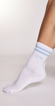 Core Stripe Socks - Blue & White