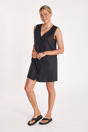 Audrey V Neck Dress - Black