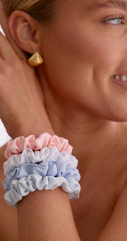 Ayla Mini Scrunchie 4 Pack - Pastel Mix