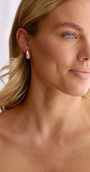 Ebony Stud Earrings - Silver