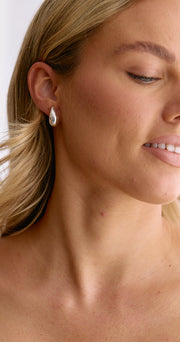 Ebony Stud Earrings - Silver